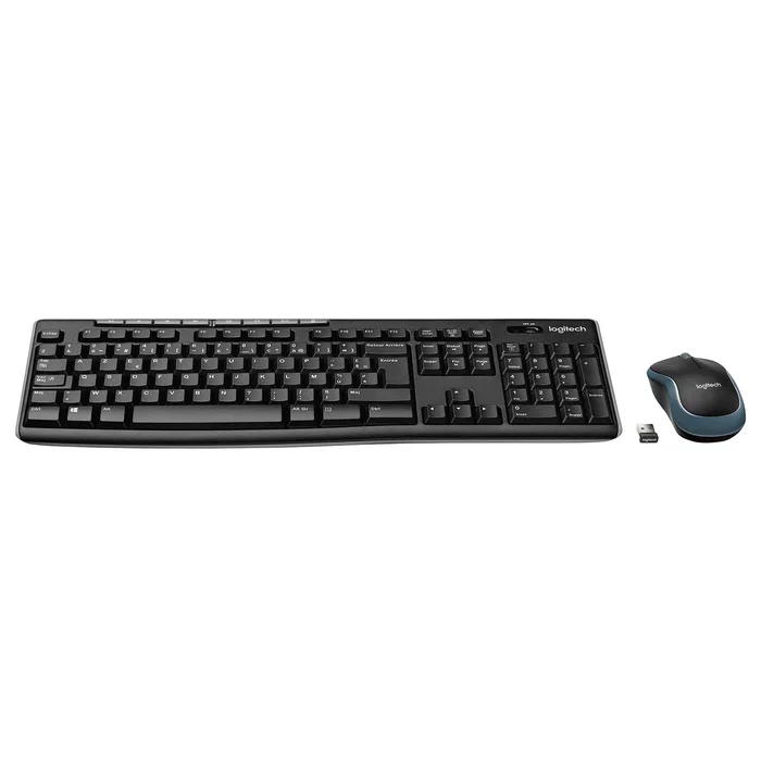 Logitech MK270 - Teclado y Ratón Combo Inalámbrico RF Oficina, AZERTY Belgiano, 100% con Teclado Numérico, Negro, 920-004524