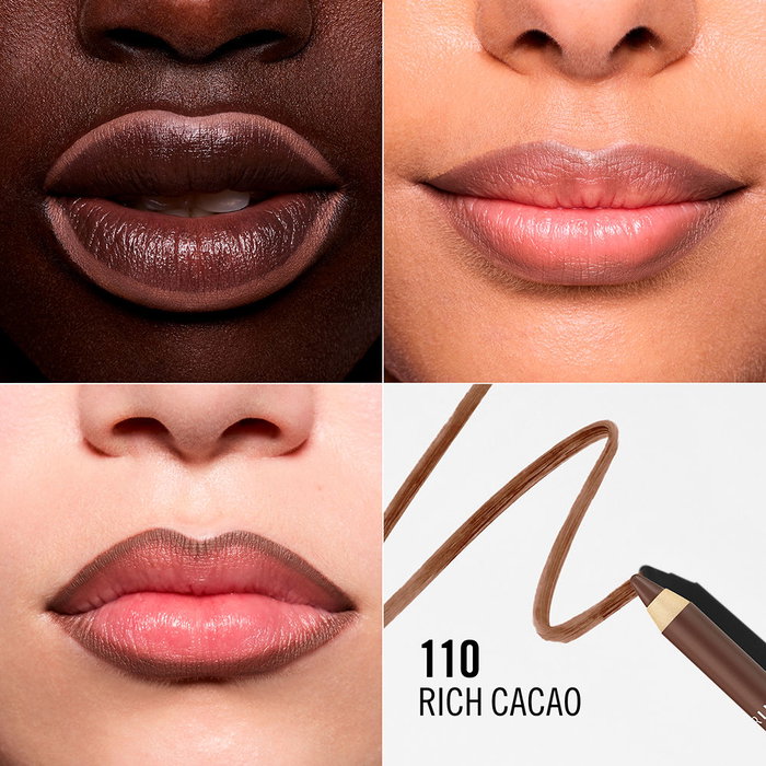 Rimmel London Oh My Plump! Perfilador de Labios #110 Rich Cacao 1,2 g - Mate Duradero