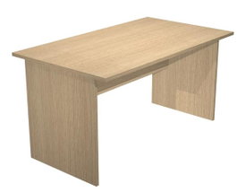 Artexport Mesa Escritorio Presto 160 con Patas Panel Laterales Tablero de 22mm Roble