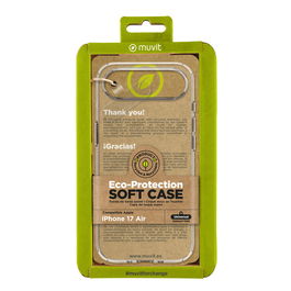 muvit for change funda compatible con Apple iPhone Air transparente