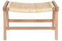 DKD Home Decor Descalzadora Teca Ratan Marrón