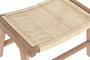 DKD Home Decor Descalzadora Teca Ratan Marrón