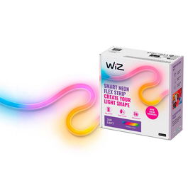 Wiz Tira LED de Neón Inteligente Flexible 3M - 16M Colores, Control por App/Voz, Spacesense (Detección de Movimiento), Incluye Soportes