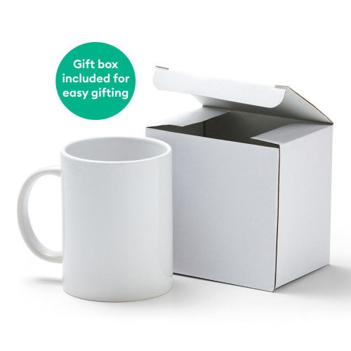 Cricut Tazas (2007823) - Pack de 2 Tazas de Cerámica Blanco, Capacidad 425 ml