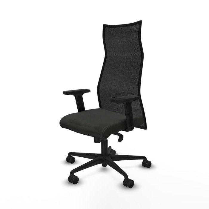 PIQUERAS Y CRESPO Sillón Albacete con Mecanismo Sincro y Brazos 2D, Negro PIQUERAS Y CRESPO Sillón Albacete con Mecanismo Sincro y Brazos 2D, Negro