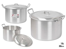 KINVARA Olla de Aluminio 15 L Plata