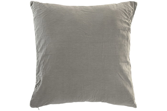 DKD Home Decor Pack de 2 Cojines de Algodón Jacquard Gris 60x60 cm