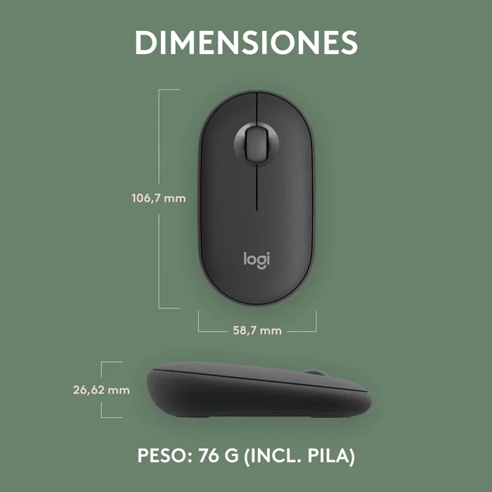 Logitech Pebble 2 M350S Grafito Logitech Pebble 2 M350S Grafito