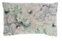 DKD Home Decor Set de 2 Cojines de Terciopelo Flores Azul, Verde y Gris