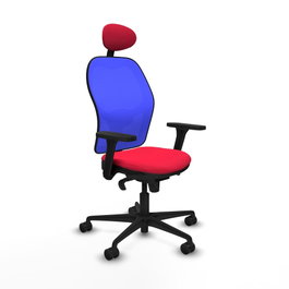 PIQUERAS Y CRESPO Silla de oficina Jorquera Rojo y Azul