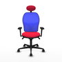 PIQUERAS Y CRESPO Silla de oficina Jorquera Rojo y Azul