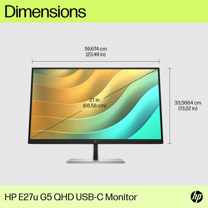 HP Monitor USB-C QHD E27u G5 de 27 pulgadas