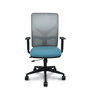 PIQUERAS Y CRESPO Silla de oficina Motilla Sincro/Traslack Azul cielo y Gris