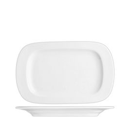 G. Benedikt Fuente Praga 28x18 cm - Vajilla Blanca de Diseño Funcional para Presentación de Platos (Set de 3)