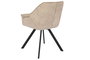 DKD Home Decor Silla Loft Beige Negro Microfibra Metal 67 x 85 x 64 cm