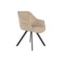 DKD Home Decor Silla de Microfibra y Metal Beige