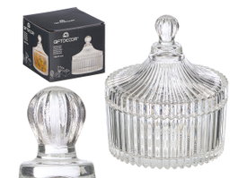 GIFTDECOR Bombonera de Cristal Transparente 10x14cm