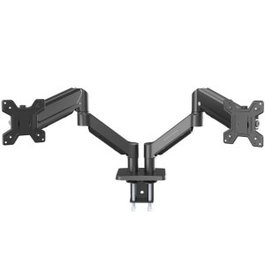 Mars Gaming Soporte de Mesa para 2 Monitores MARM-PRO2 con Muelle de Gas para Pantallas de 13" a 32" VESA 75/100, Ajuste Vertical 360°, Inclinación 180°, Negro