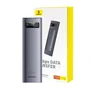 Baseus B00760600811-01 Caja Externa para SSD M.2 NVMe, USB 3.2 Gen2 (10 Gbps) Tipo C, Aluminio Gris