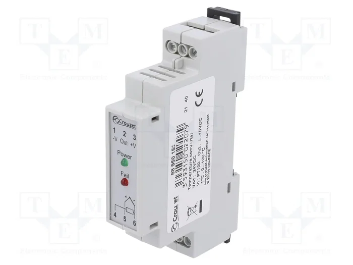 CROUZET Transductor de Temperatura Millenium Pt100 a 0-10VDC CROUZET Transductor de Temperatura Millenium Pt100 a 0-10VDC