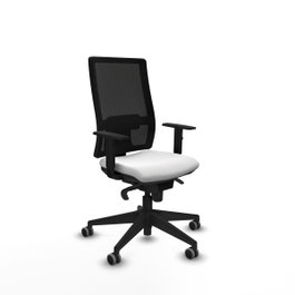 PIQUERAS Y CRESPO Silla de oficina Horna con mecanismo Sincro, Blanco y Negro