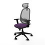 PIQUERAS Y CRESPO Silla de oficina Cilanco con mecanismo Sincro, Morado y Gris