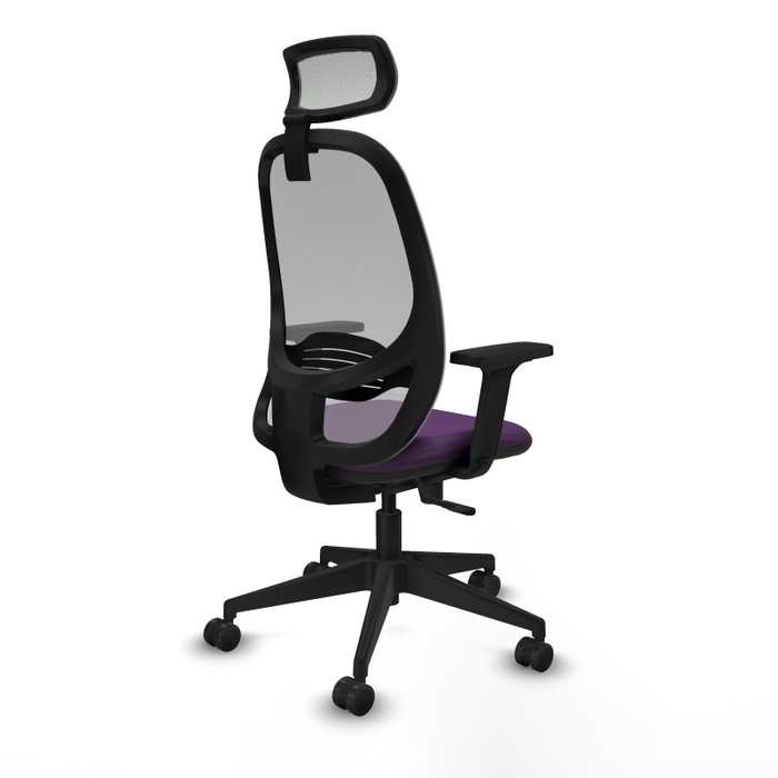 PIQUERAS Y CRESPO Silla de oficina Cilanco con mecanismo Sincro, Morado y Gris