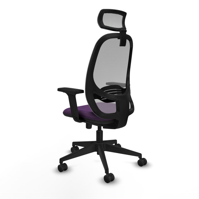 PIQUERAS Y CRESPO Silla de oficina Cilanco con mecanismo Sincro, Morado y Gris