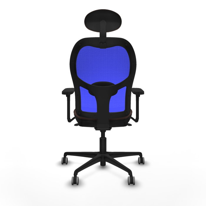 PIQUERAS Y CRESPO Silla de oficina Jorquera con mecanismo Sincro, Marrón oscuro y Azul PIQUERAS Y CRESPO Silla de oficina Jorquera con mecanismo Sincro, Marrón oscuro y Azul