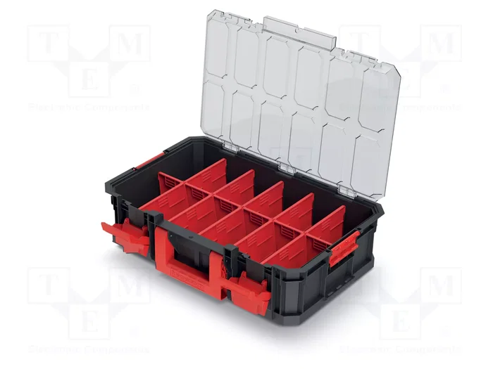 KISTENBERG Contenedor Modular Solution con Particiones Negro 20kg