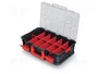 KISTENBERG Contenedor Modular Solution con Particiones Negro 20kg
