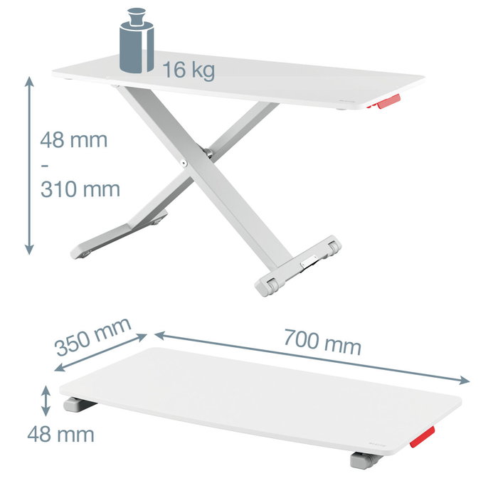 Leitz Ergo Cosy Convertidor de Escritorio Gris Leitz Ergo Cosy Convertidor de Escritorio Gris