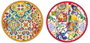 DKD Home Decor Set de Platos de Melamina Limones SICILIA 2024 Rojo y Azul (48 piezas)​