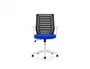 Rocada Silla de Oficina Brazos Regulables, Respaldo Malla, Asiento Tela Ignífuga Azul