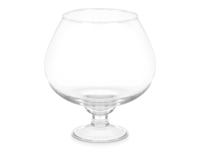 GIFTDECOR Jarrón Cristal Copa Balón Transparente 22 cm (Set de 6)