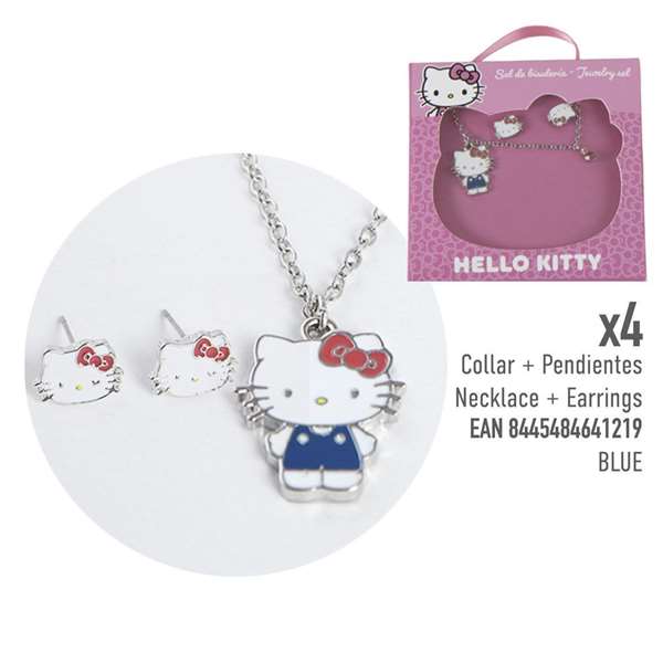 Hello Kitty Bisutería Display para Mostrar - Diseños 1 al 6, 4 Unidades de Cada, Color Rosa