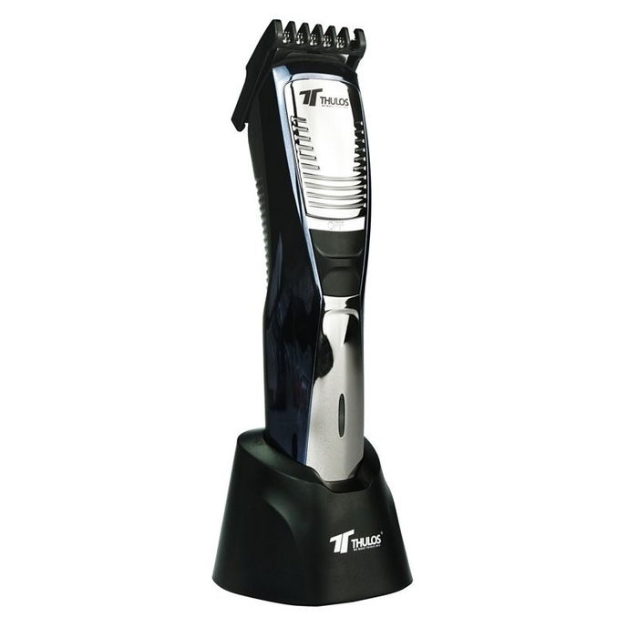 Thulos Cortapelos Recargable TH-CP107 - Recortadora de Pelo con 4 Guías de Corte (2-10mm), 45 min Autonomía, Resistente al Agua, Incluye Cepillo y Aceite