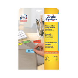 AVERY Zweckform L6035-20 Etiquetas Amarillas 63,5 x 33,9 mm