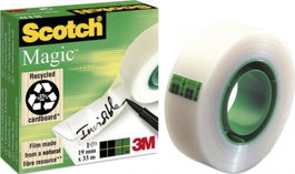 SCOTCH Pack de 12 rollos de cinta adhesiva Scotch Magic 33m x 19mm