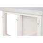 DKD Home Decor Isla Cocina India 1c24 Cottage Blanco Madera y Mármol 76 x 92 x 168 cm con 6 Cajones y 2 Estantes
