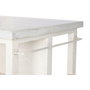 DKD Home Decor Isla Cocina India 1c24 Cottage Blanco Madera y Mármol 76 x 92 x 168 cm con 6 Cajones y 2 Estantes