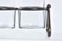 DKD Home Decor Jarrón de Cristal y Metal Negro 31x12x19 cm