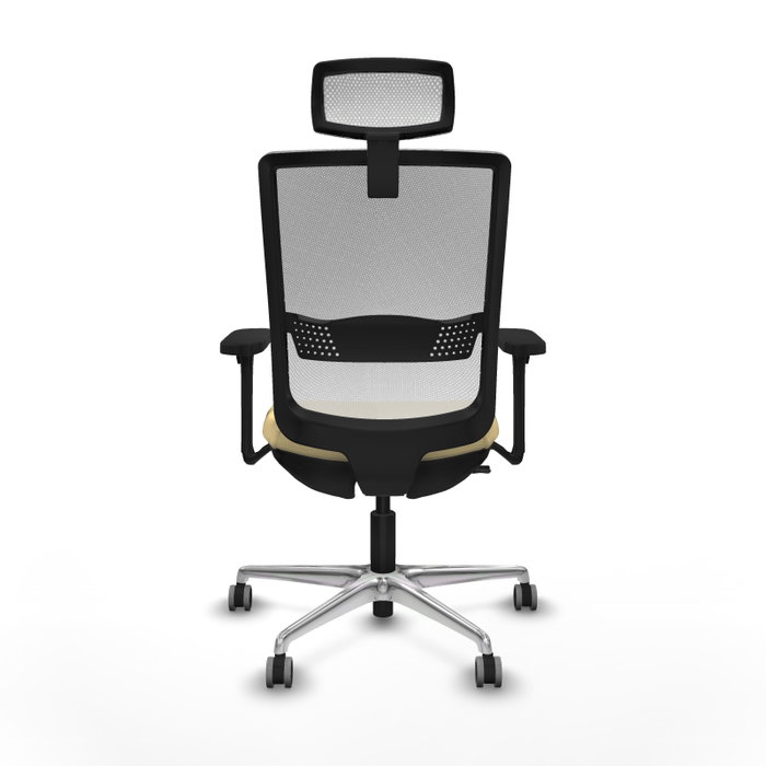 PIQUERAS Y CRESPO Silla de oficina Haches con mecanismo Sincro/Traslack, Crema y Blanco PIQUERAS Y CRESPO Silla de oficina Haches con mecanismo Sincro/Traslack, Crema y Blanco