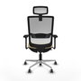 PIQUERAS Y CRESPO Silla de oficina Haches con mecanismo Sincro/Traslack, Crema y Blanco