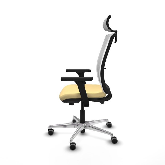 PIQUERAS Y CRESPO Silla de oficina Haches con mecanismo Sincro/Traslack, Crema y Blanco PIQUERAS Y CRESPO Silla de oficina Haches con mecanismo Sincro/Traslack, Crema y Blanco