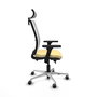 PIQUERAS Y CRESPO Silla de oficina Haches con mecanismo Sincro/Traslack, Crema y Blanco