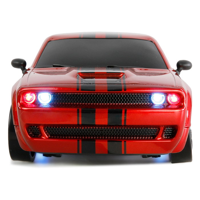 AMEWI 21114 Coche de Carreras RC Drift Muscle Car 4WD 1:20 Escala RTR Listo para Usar con Motor Eléctrico, Radio Control 2.4GHz, 20 km/h, Rojo, 6+ Años