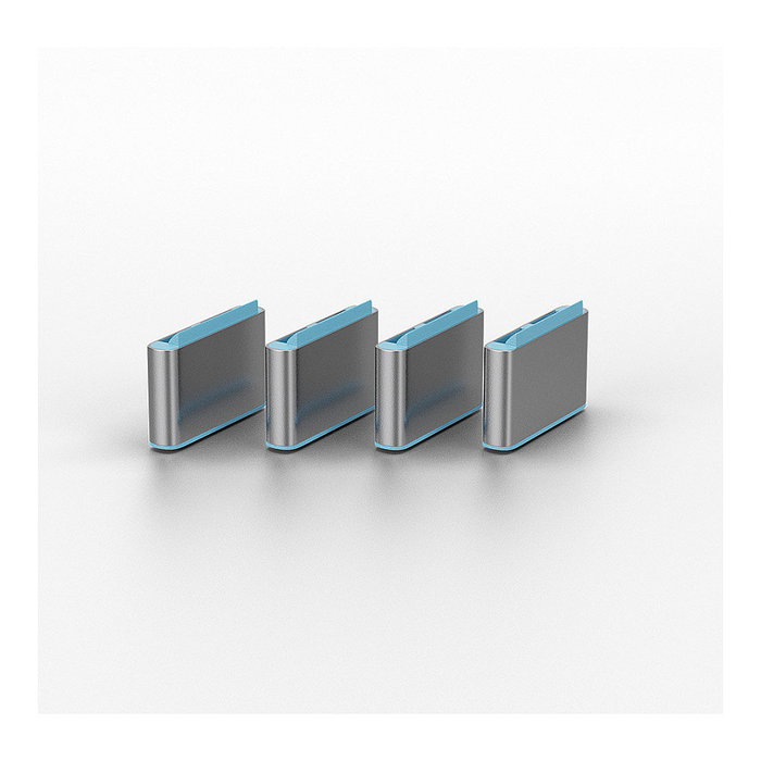 Lindy Bloqueador de Puerto USB Tipo C - Pack de 4 Bloqueadores, Azul