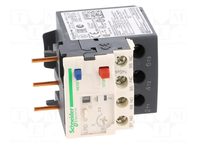 SCHNEIDER ELECTRIC Relé térmico TeSys D 1,6÷2,5A SCHNEIDER ELECTRIC Relé térmico TeSys D 1,6÷2,5A