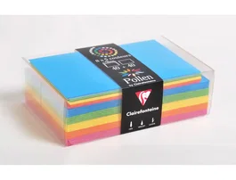 Clairefontaine Pollen Pack de 40 sobres (90x140 mm) + 40 tarjetas visita (82x128 mm) 5 colores surtidos